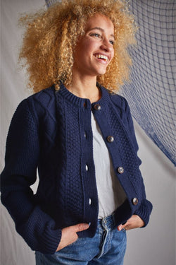 SONIA Cable Cardigan in Merino Wool