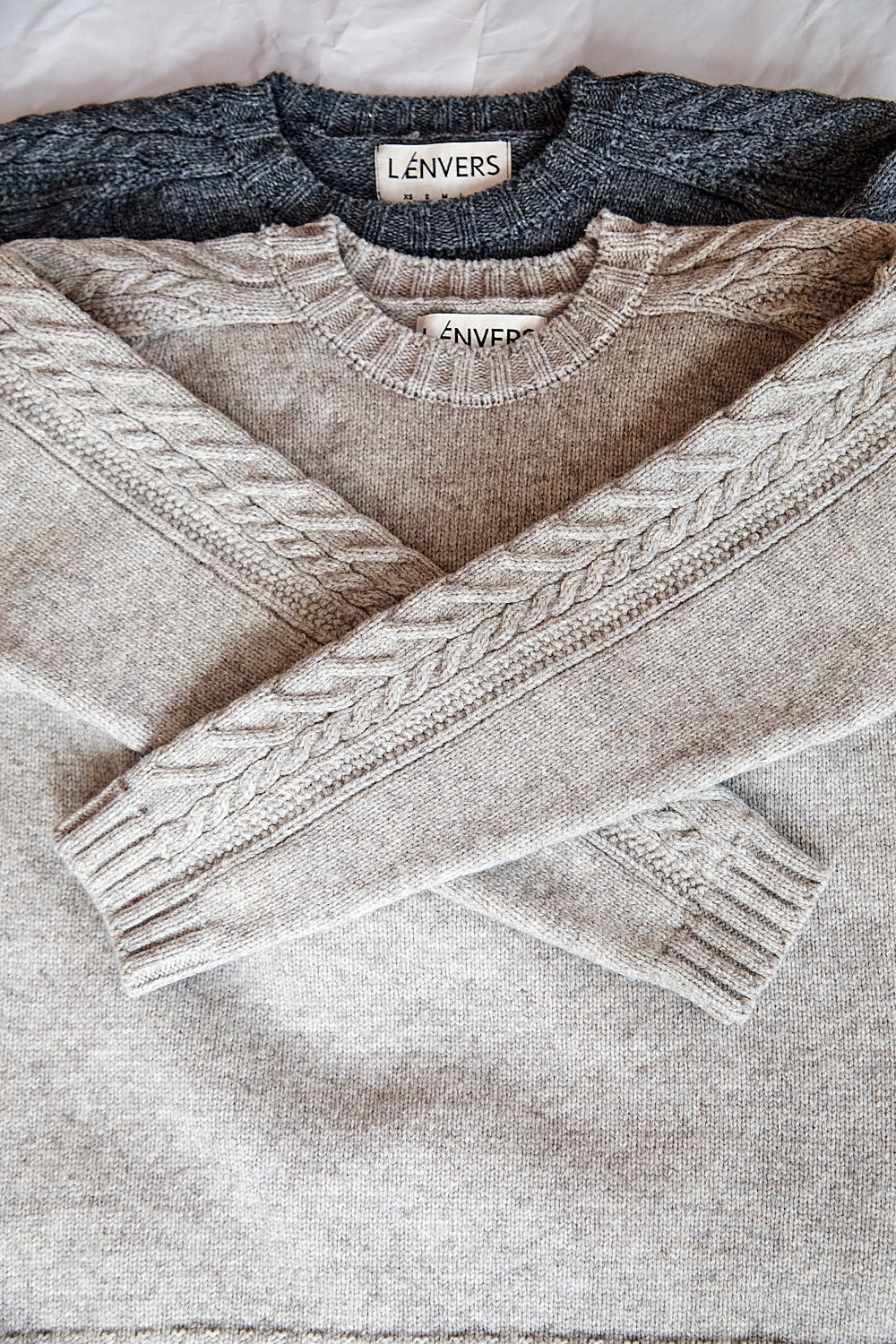 JOSEPH Pull torsadé unisexe en laine mérinos - Gris cendré