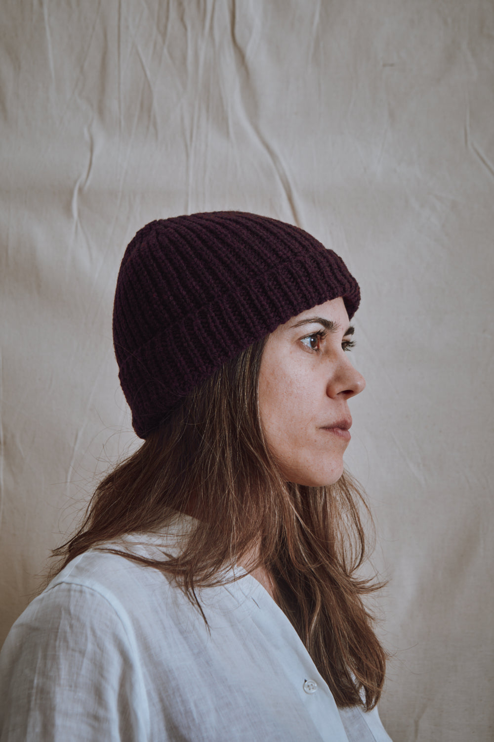 Article 439 - Bonnet PAUL en laine mérinos - Plum