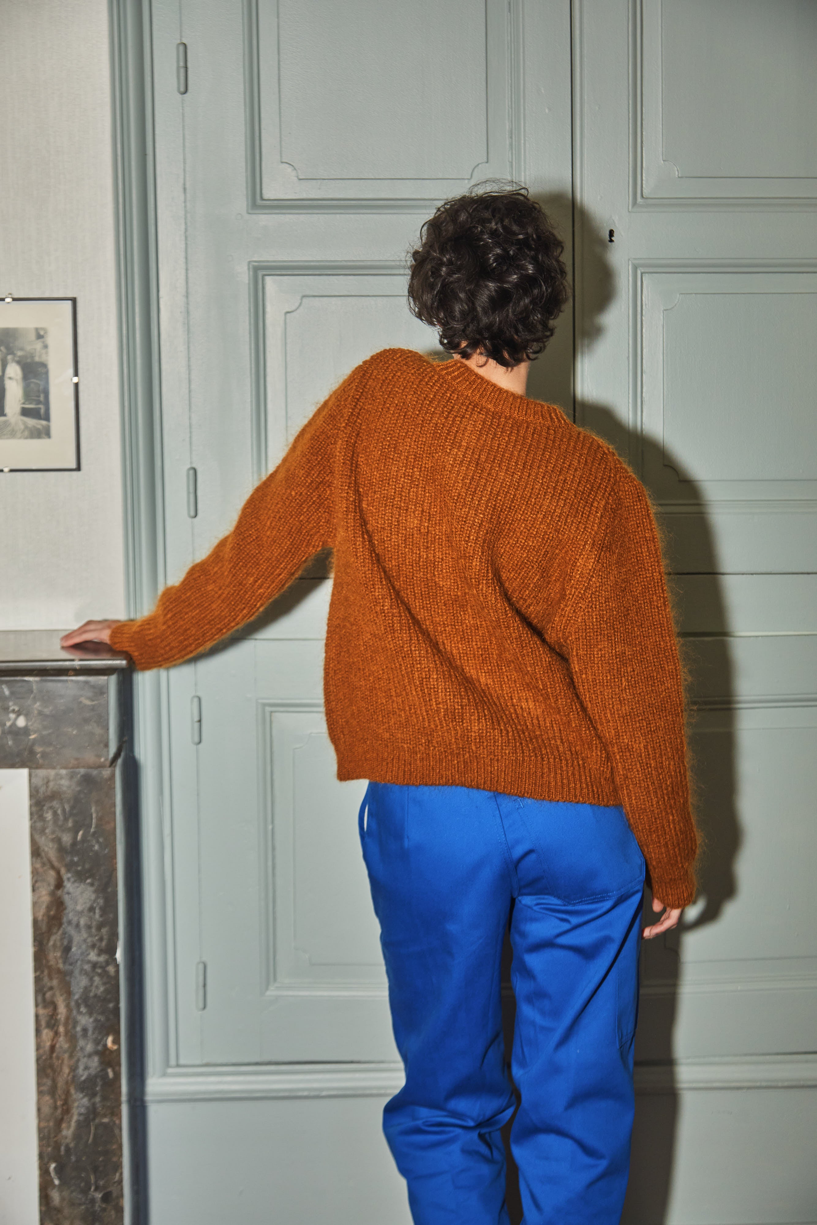  Pull CHARLOTTE - 100% Laine mérinos sans cruauté en AMBRE- Laine Mérinos Espagnole pull - L'Envers