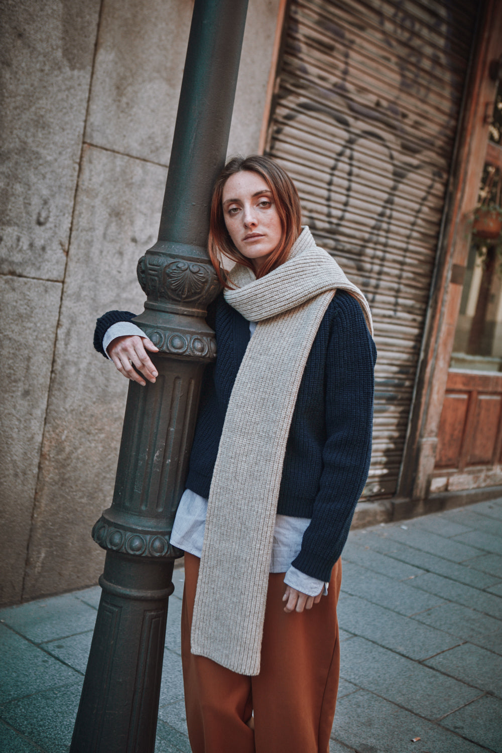 camille-laine-Écharpe-beige