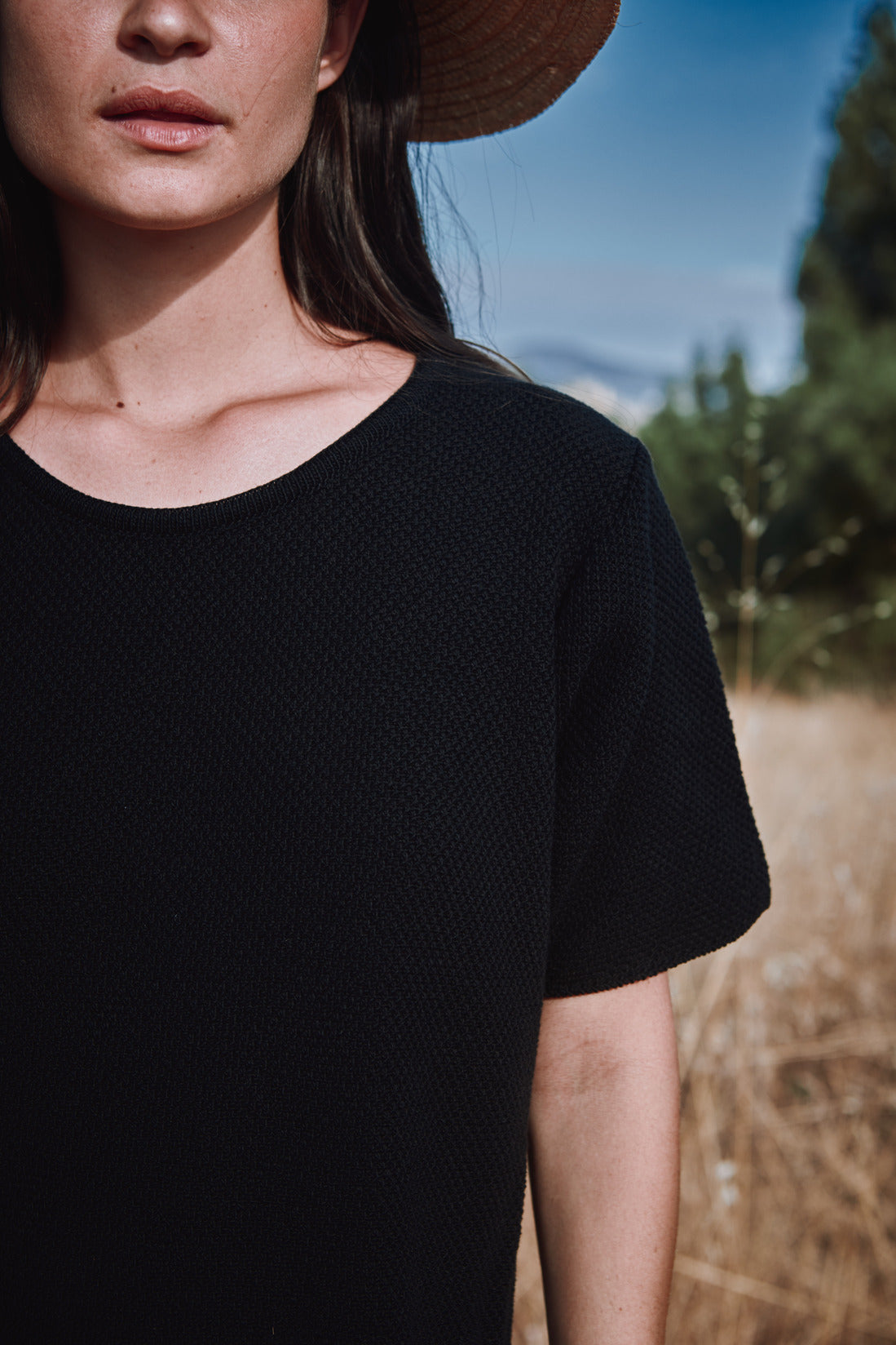 CARLA Robe t-shirt en coton bio - Noir - L'ENVERS