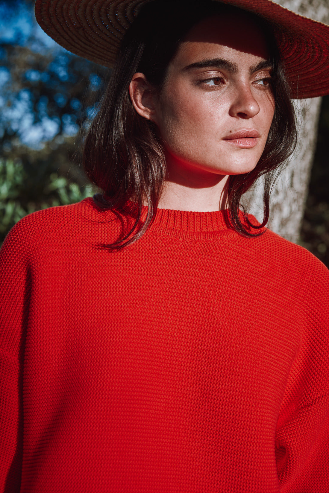 GERALDINE T-shirt oversize en coton bio - Rouge