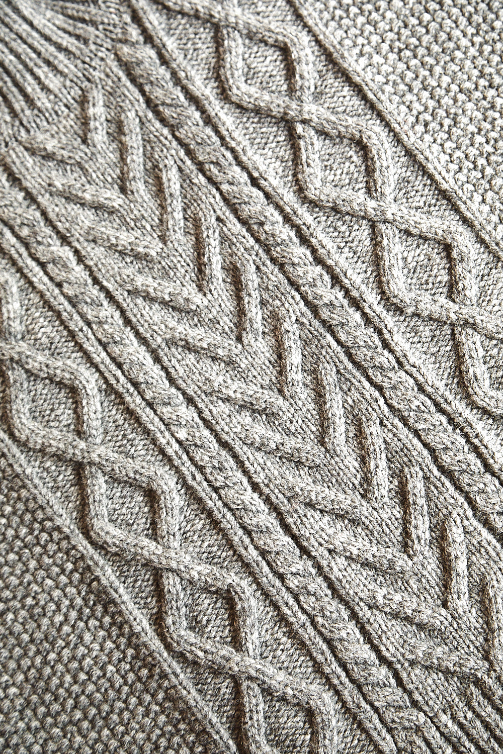 GWENAELLE Pull irlandais en laine mérinos - Beige