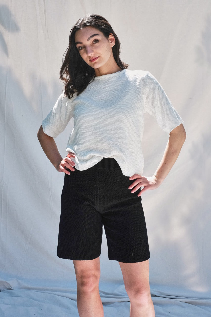 Article #7 Short ALEXANDRA en coton biologique - Noir
