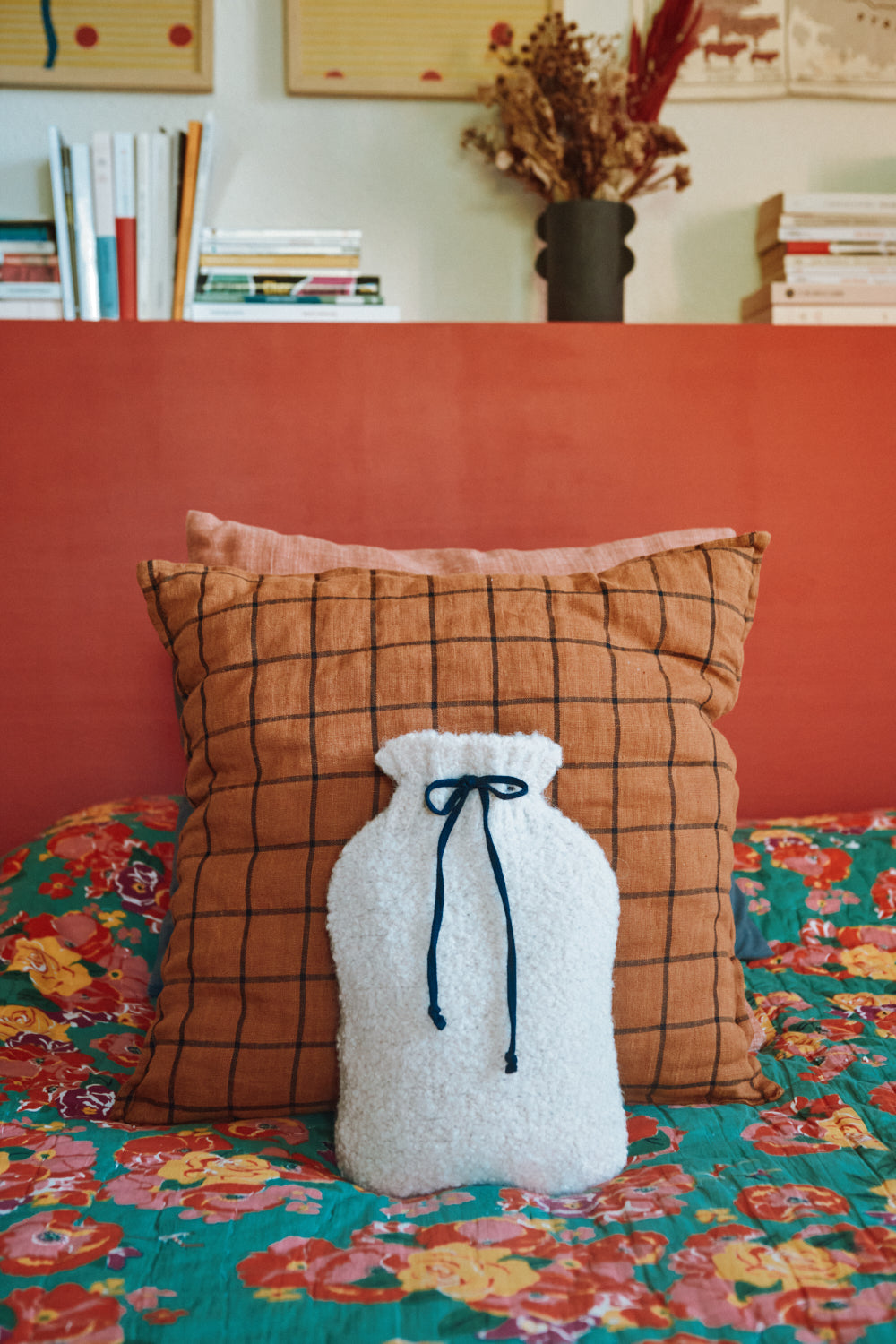 Housse de bouillotte LILOU en alpaga bouclé - Light Beige