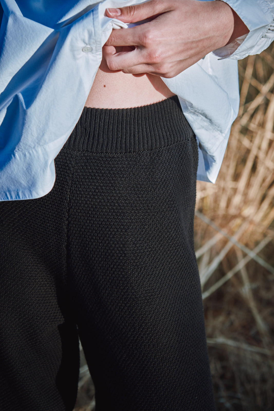 LOUISA Pantalon en coton bio - Noir