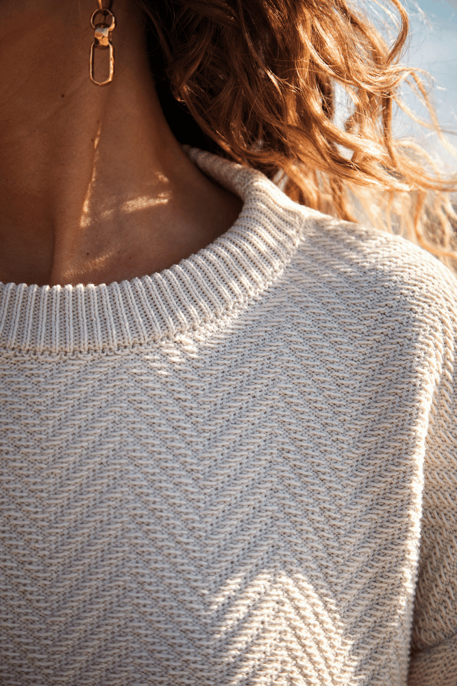 Pull Nellie en écru - 100% coton bio - L'Envers